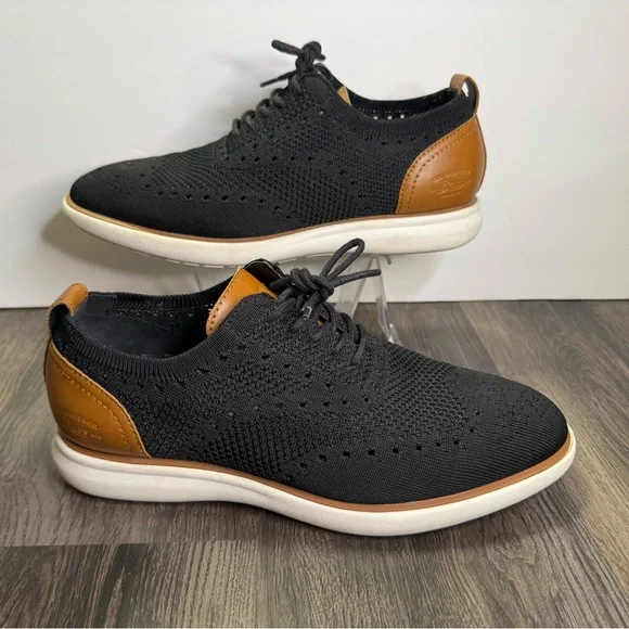 G.H. Bass & Co. Men's Black/Tan Knit 713211X41A Casual Dress Shoes 8 - Picture 1 of 10